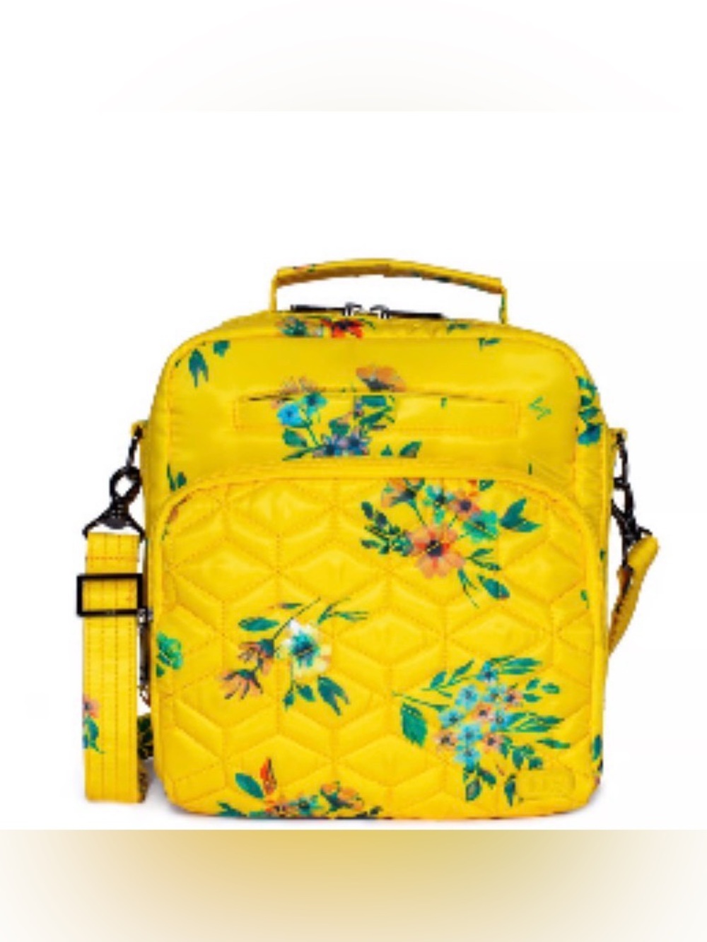 EUC Lug Ranger Bouquet Yellow Floral Quilted Crossbody Shoulder Bag